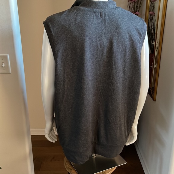 Polo Ralph Lauren REVERSIBLE Gray Heather Mock Neck Full Zip Vest - Picture 14 of 15